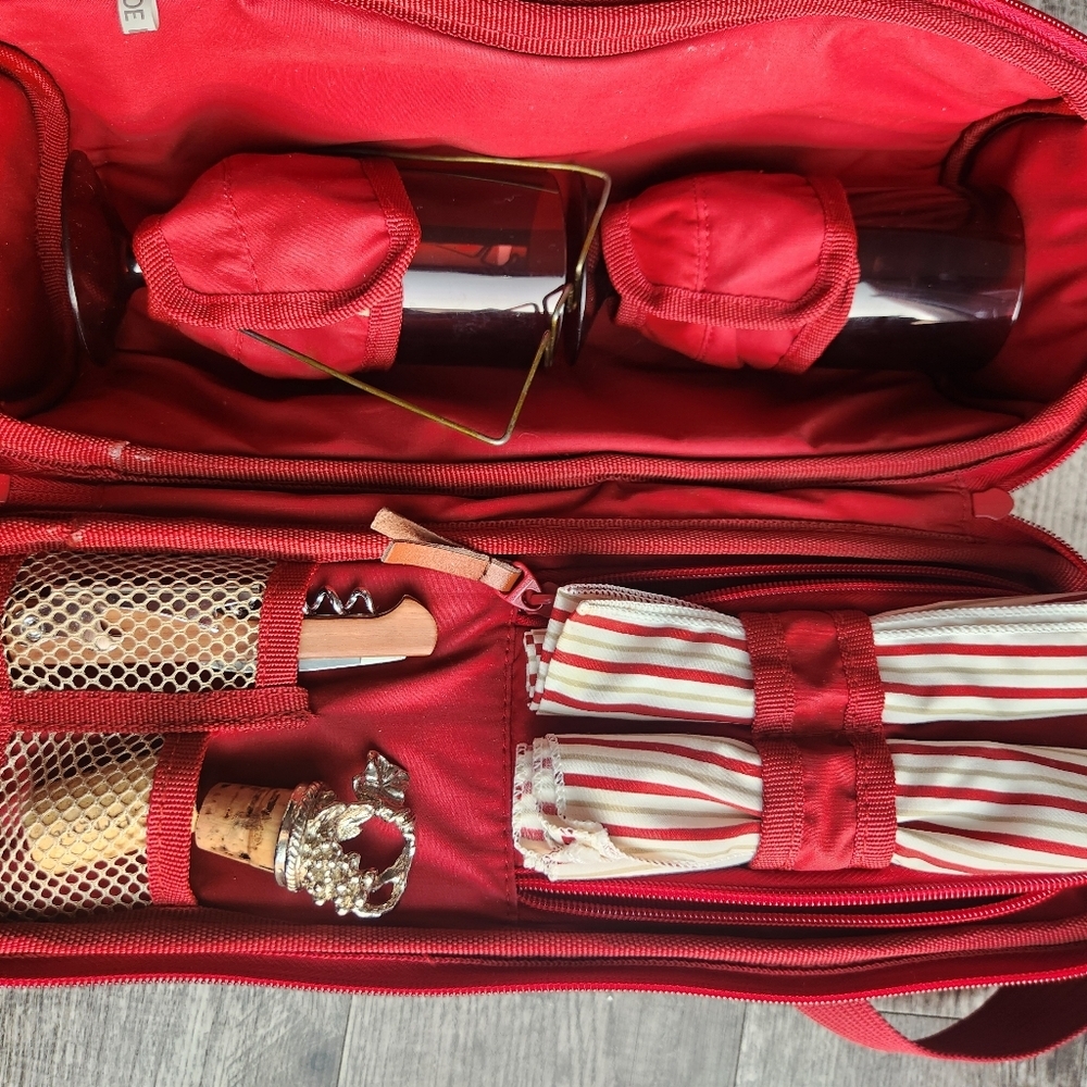 Eddie Bauer Insulated Wine 1 Bottle Carry Travel Case Pouch Picnic Tailgate